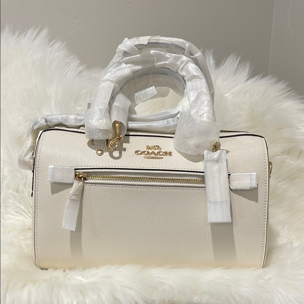 Coach Satchel with Gold Accents